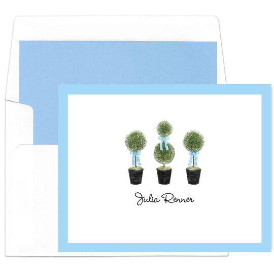 Topiary Folded Note Cards